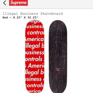 SUPREME Illegal Business Skateboard (RED)